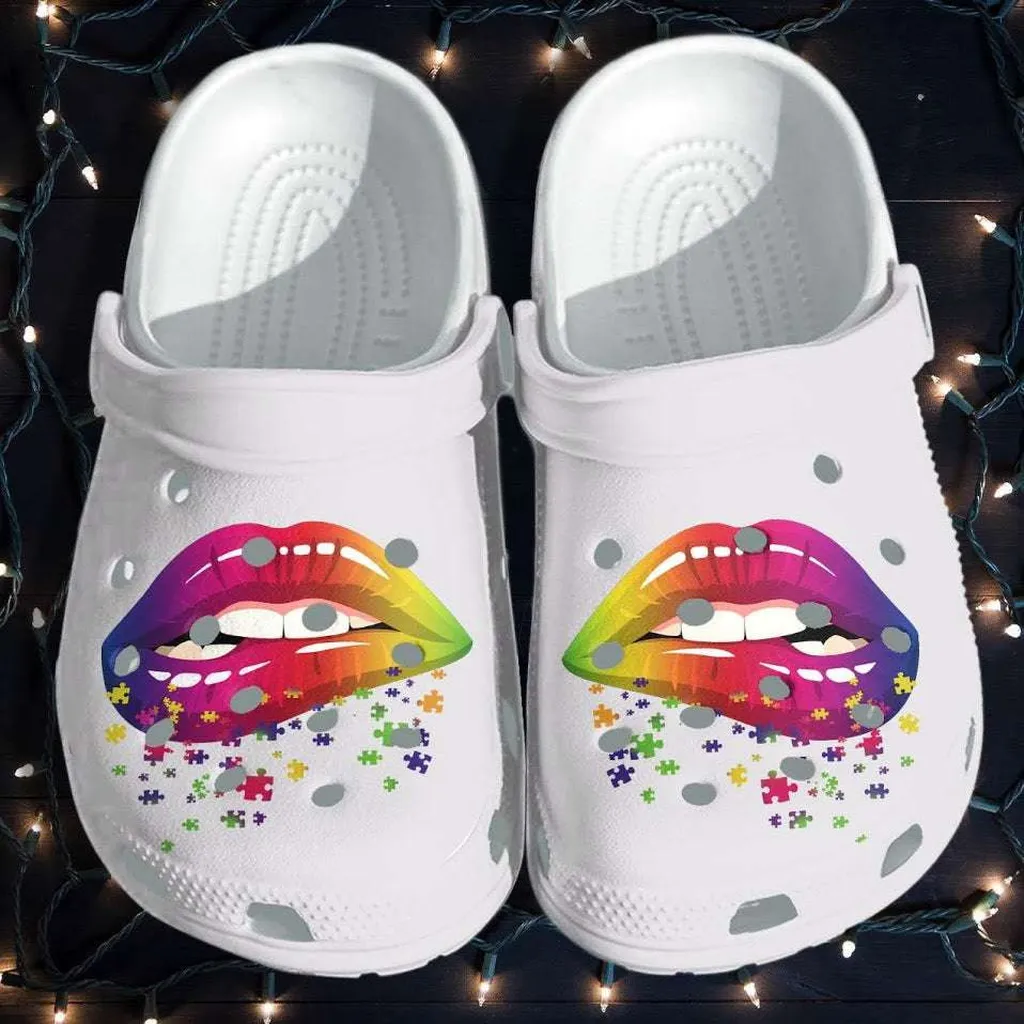 Autism Awareness Day Sexy Love Puzzle Piece band Crocs Crocs Shoes Comfortable For Men Women