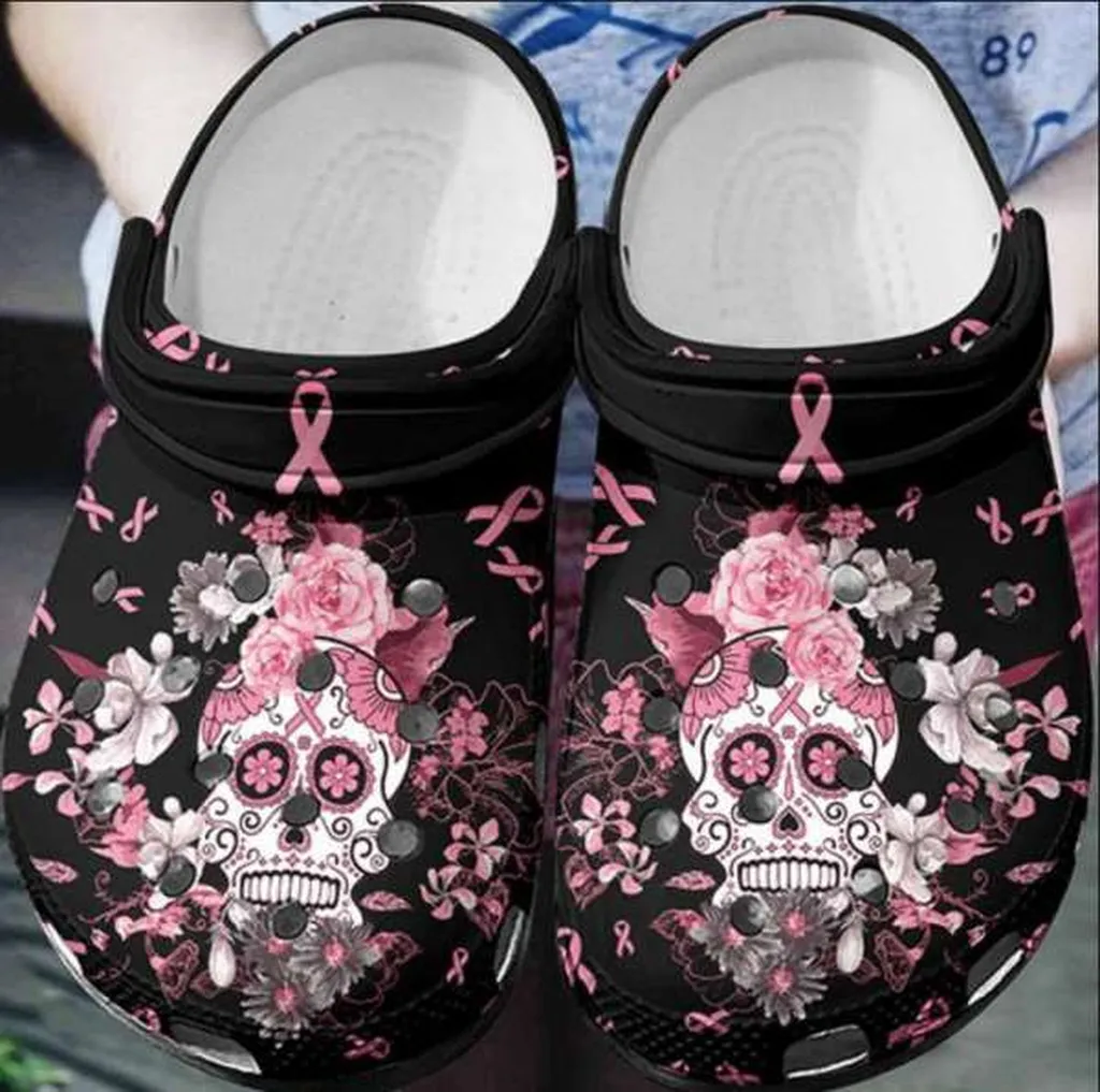 Breast Cancer Awareness Floral Classic Crocs Crocs Shoes Comfortable For Men Women
