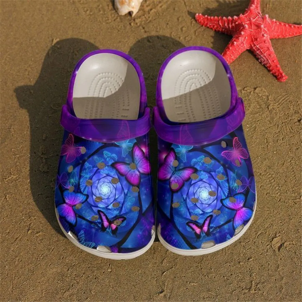 Butterfly Magical Purple Butterflies Classic Crocs Crocs Shoes Comfortable For Men Women