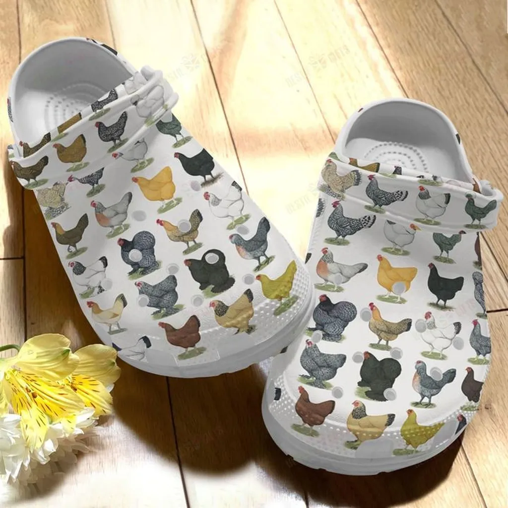 Chicken White Sole Types Of Chicken Classic Crocs Crocs Shoes Comfortable For Men Women