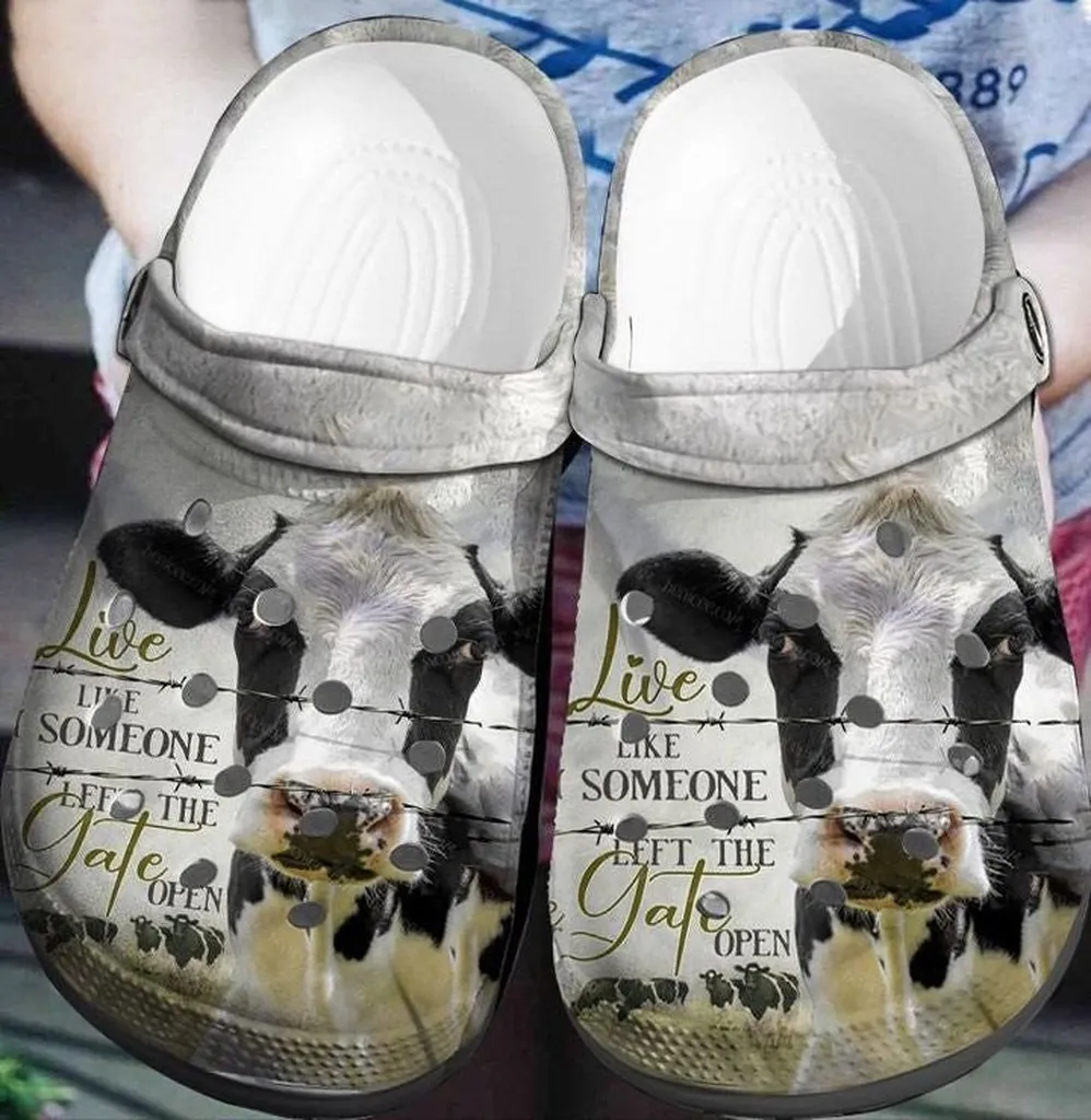 Cow Live Like Someone Left The Gate Open Crocs Shoes Comfortable For Men Women