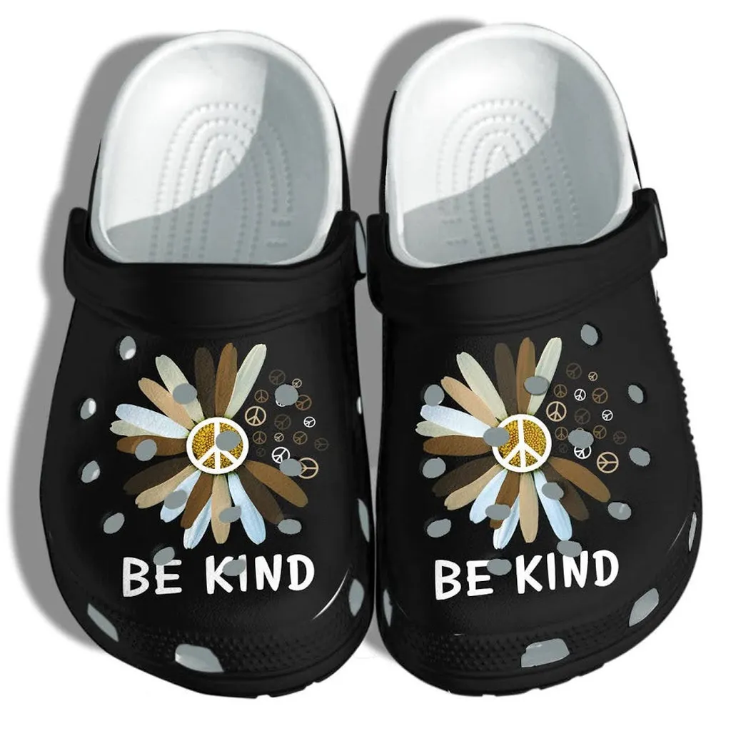 Daisy Flower Brown Be Kind Crocs Shoes Comfortable For Men Women