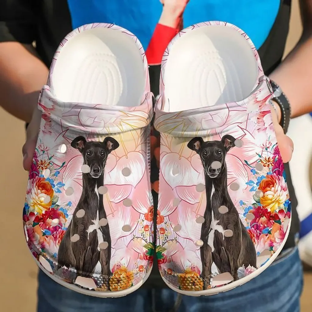 Greyhound With Flowers Crocs Crocs Shoes Comfortable For Men Women