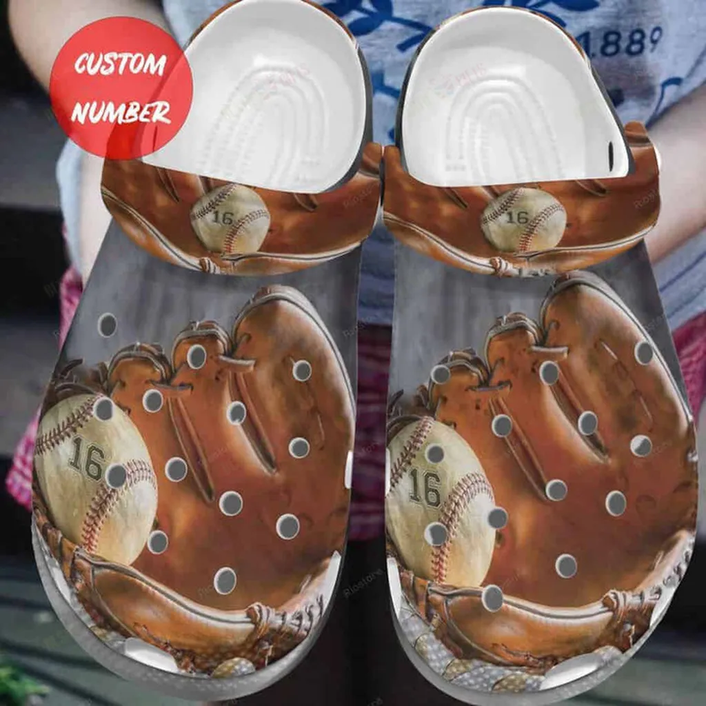 Personalized Baseball Gloves Hold Ball Personalized Classic Crocs Crocs Shoes Comfortable For Men Women