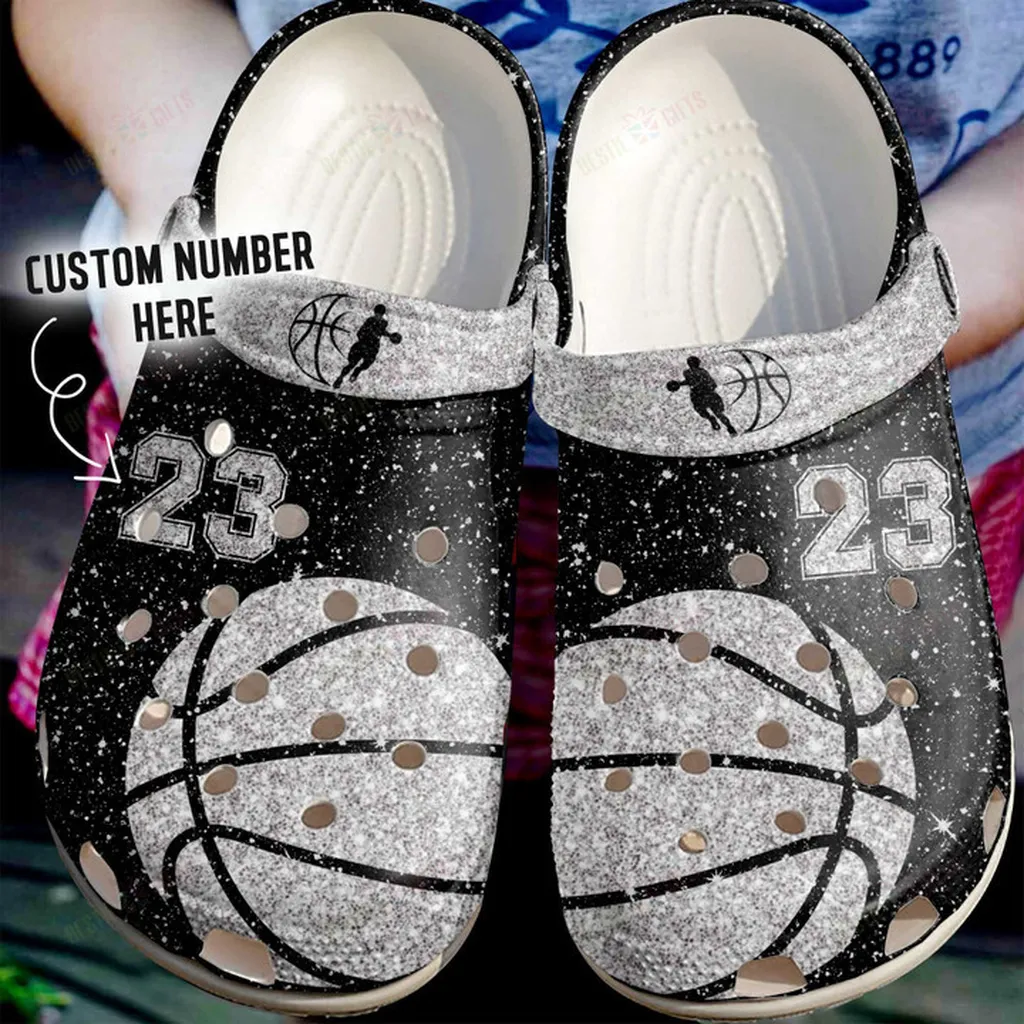 Personalized Sparkle Basketball Classic Crocs Crocs Shoes Comfortable For Men Women