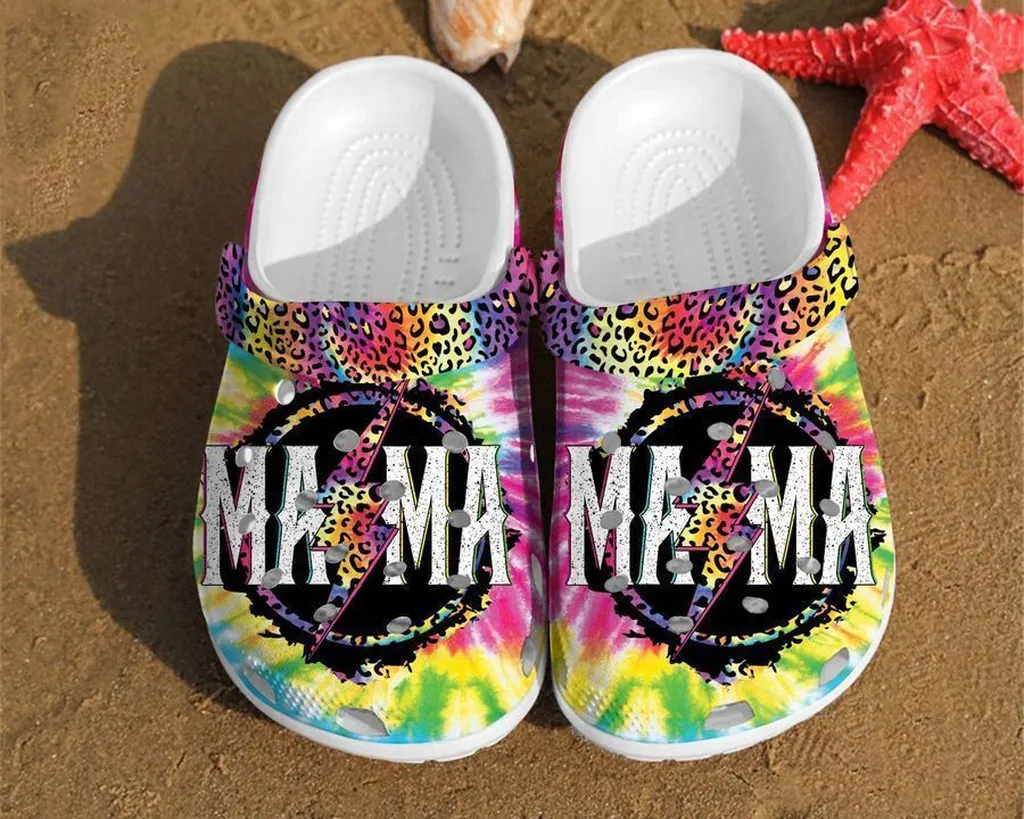 Rockstar Leopard Bleached Mama Colorful Unisex Crocs Crocs Shoes Comfortable For Men Women