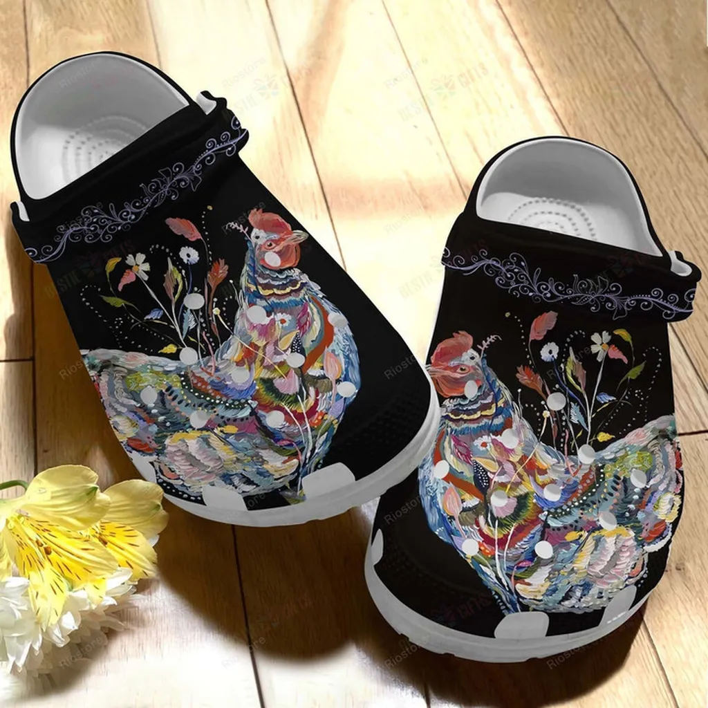 Rooster Art Colorful Chicken Classic Crocs Crocs Shoes Comfortable For Men Women