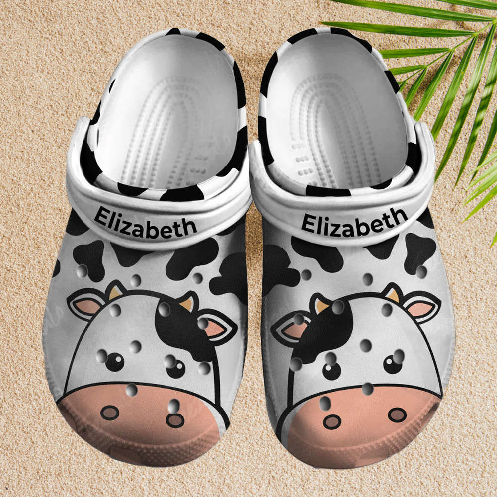 Custom Name So Cute Dairy Cattle Cow Farm Crocs Shoes