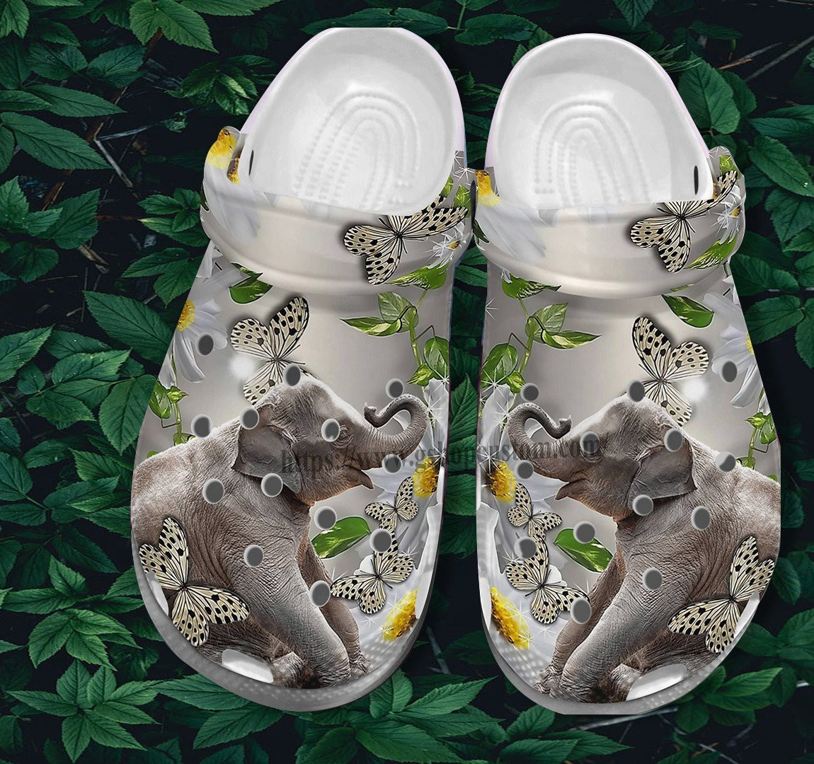 Crocs Grandma Elephant Daisy Butterfly Elephant Lover Mother Day Crocs