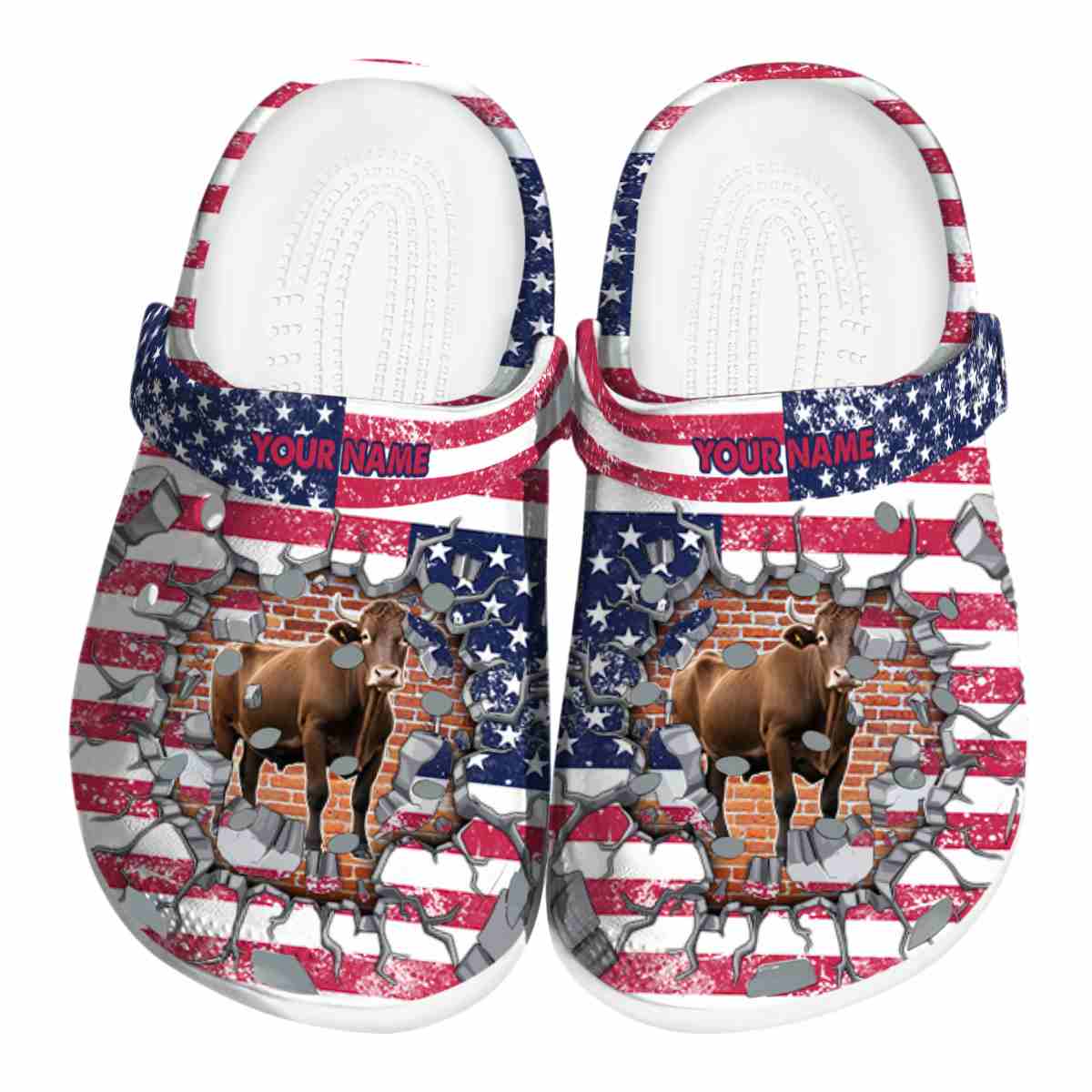 Cow Freedom Splinter Crocs For Men Women and Kids
