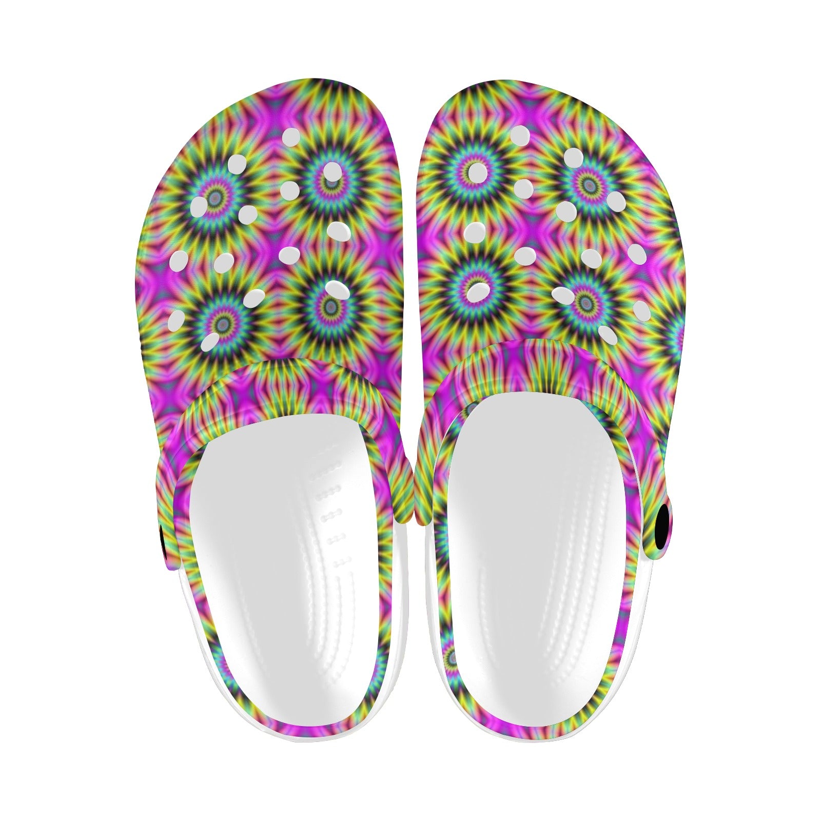 Crocs Optical illusion Flower Rainbow Style Crocs For Men Women And Kids